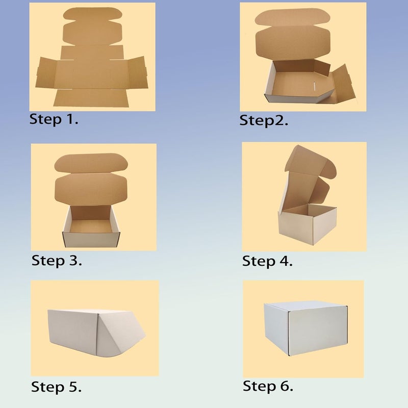 Livejun 11 x 8 x 4 inch Shipping Boxes Set of 20， White Corrugated Cardboard Box Mailer Boxes for Packaging Small Business Shipping，Mailing Boxes Bulk for Birthday Wedding Party Book Literature Gift Giving - Image 5